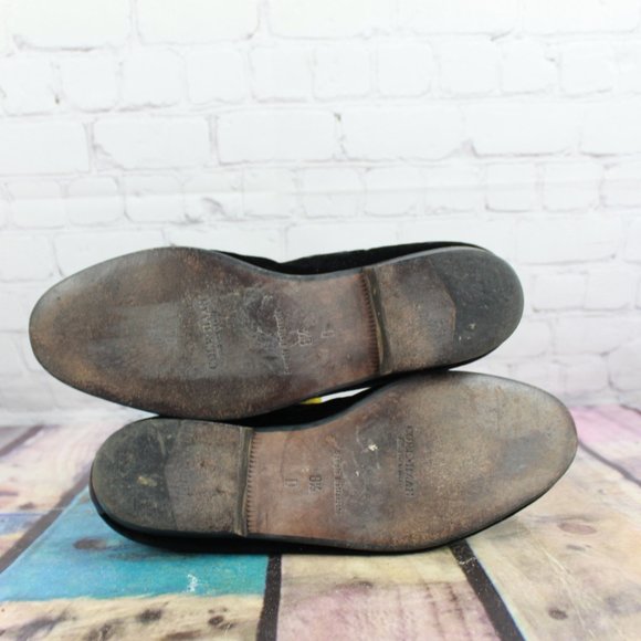 Cole Haan Black Velvet Smoking Slip on Flats Shoes Size 8.5 M - Picture 9 of 9